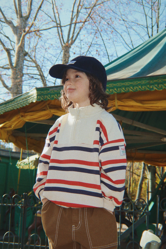 Loupy Lou Sweatshirt (Tangerine Stripe)