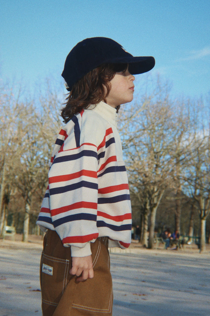 Loupy Lou Sweatshirt (Tangerine Stripe)