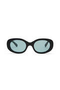 Lyna Sunglasses (Gloss Black + Teal Lens)