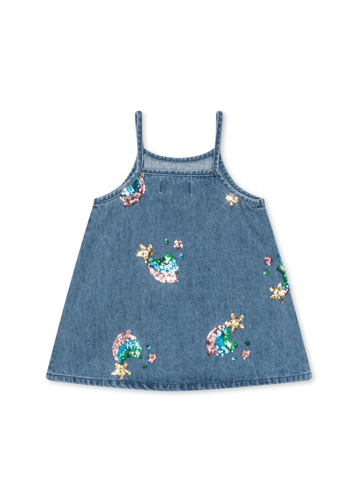 Magot Sequin Strap Dress (Rainbow Star)