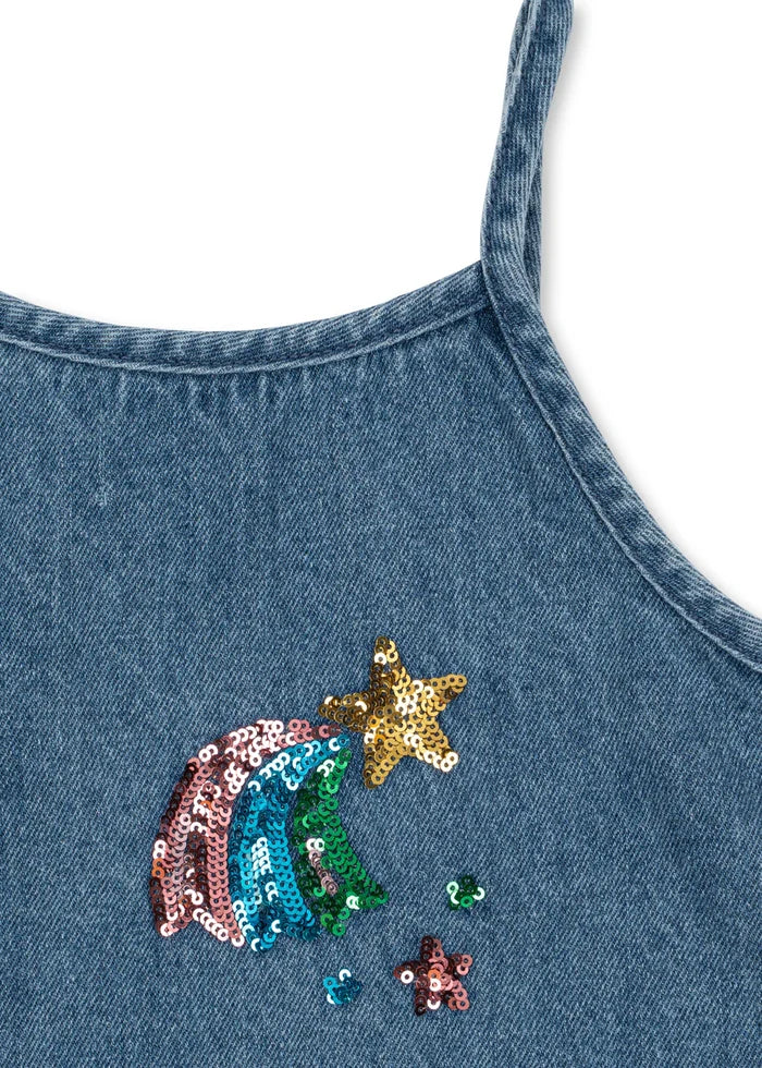 Magot Sequin Strap Dress (Rainbow Star)
