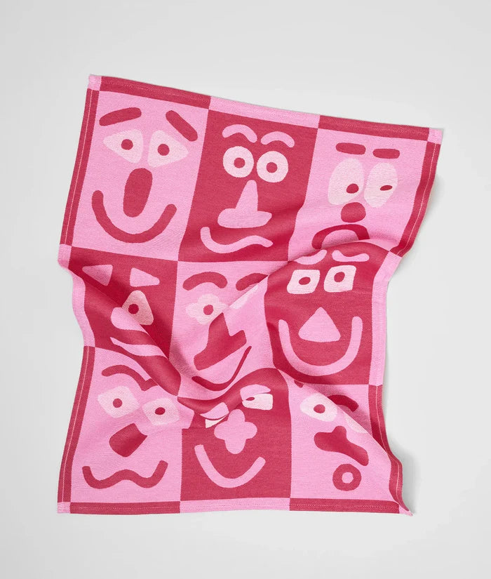 Making Faces Tea Towel