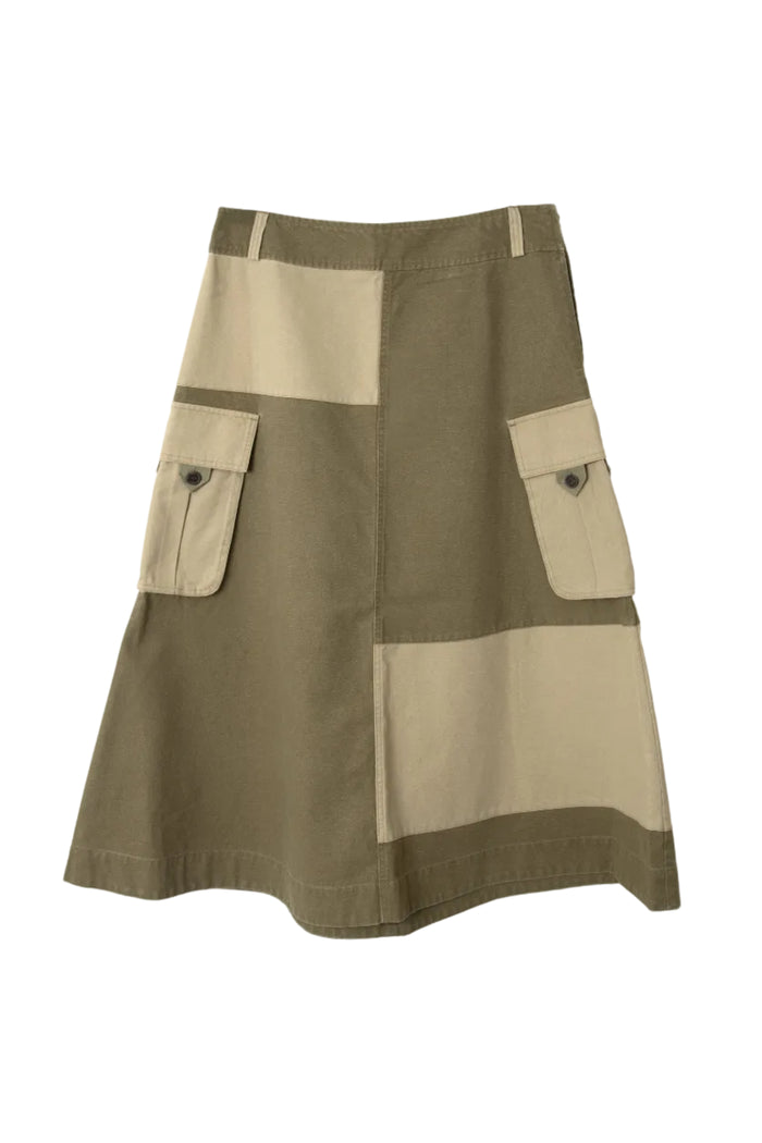 Marcelle Barn Midi Skirt (Olive)