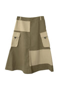 Marcelle Barn Midi Skirt (Olive)