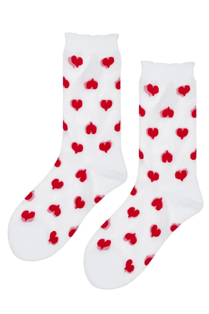 Marnie Sheer Crew (Red Hearts)