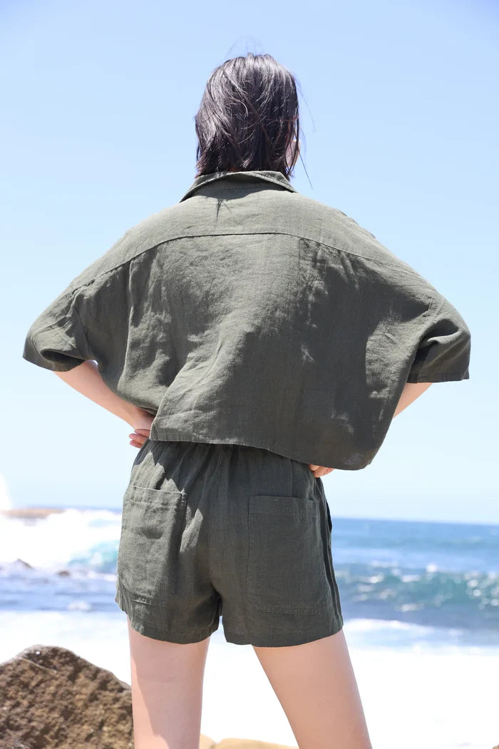 Maxim Linen Shirt (Dark Forest)