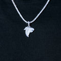 Micro Atlanta Falcons Official NFL Logo Pendant in White Gold