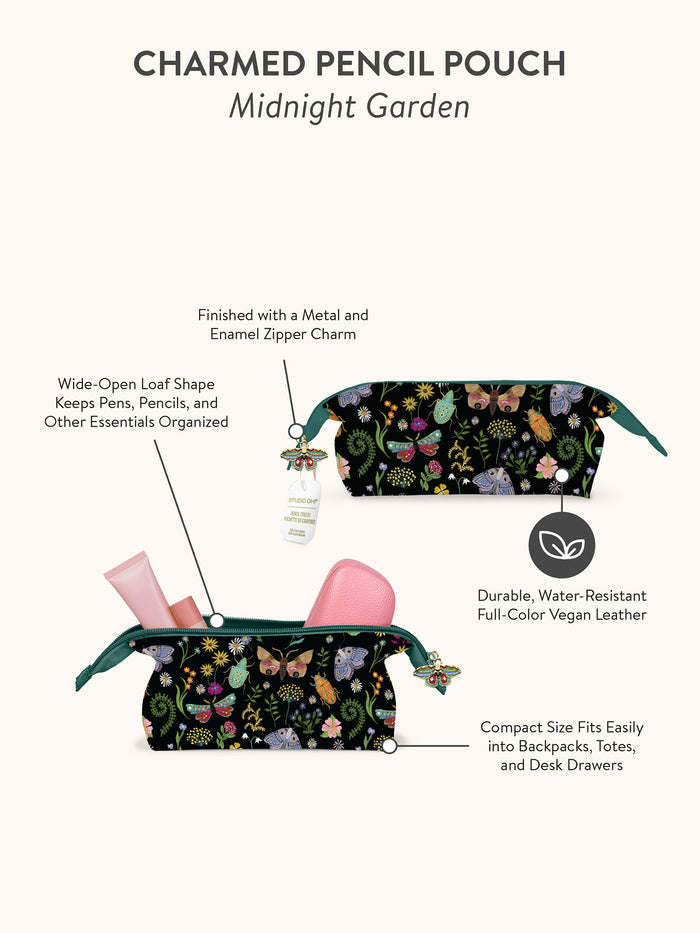 Midnight Garden Charmed Pencil Pouch