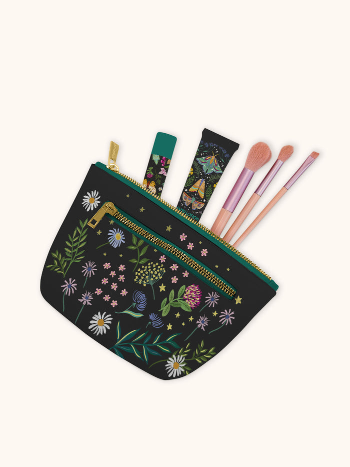 Midnight Garden Clutch Cosmetic Bag
