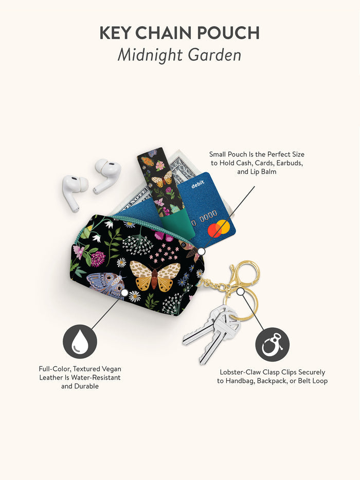 Midnight Garden Key Chain Pouch