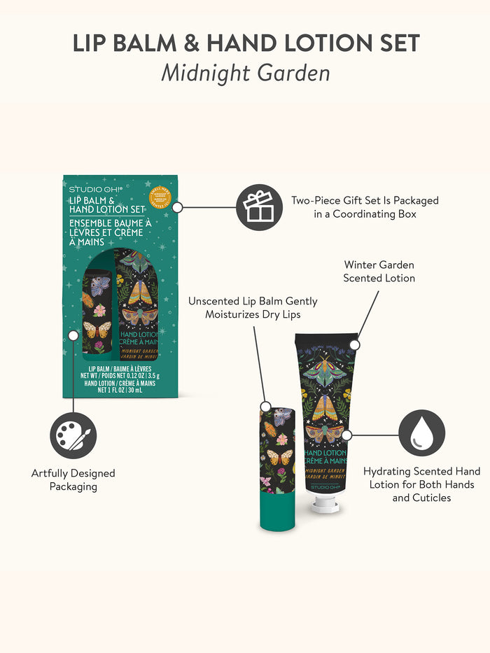 Midnight Garden Lip Balm & Hand Lotion Set