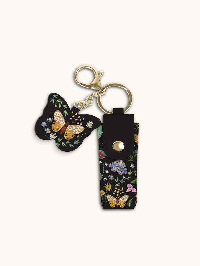 Midnight Garden Lip Balm Holder Key Chain