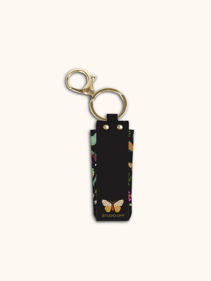 Midnight Garden Lip Balm Holder Key Chain
