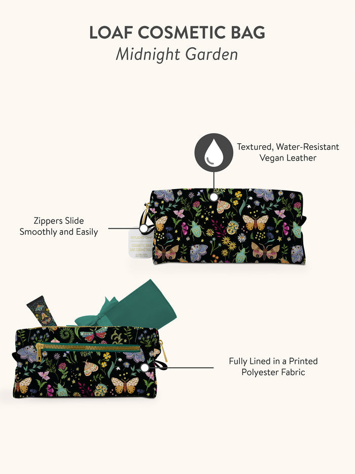 Midnight Garden Loaf Cosmetic Bag