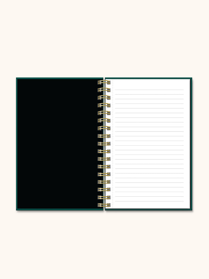 Midnight Garden Medium Spiral Notebook with Enamel Charm