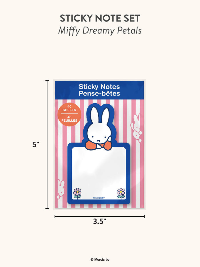 Miffy Dreamy Petals Die-Cut Sticky Notes