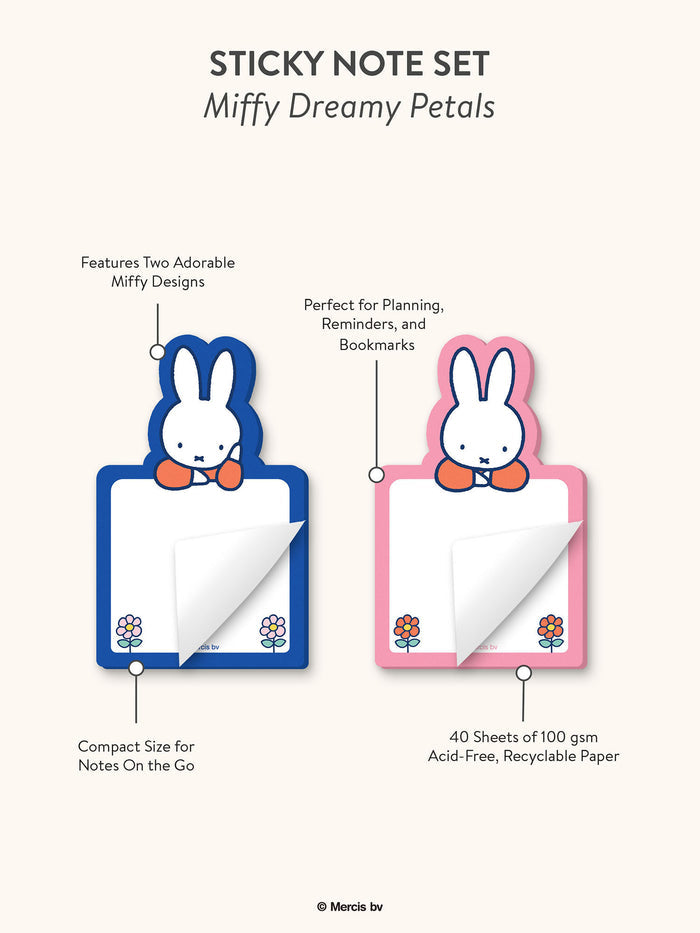 Miffy Dreamy Petals Die-Cut Sticky Notes