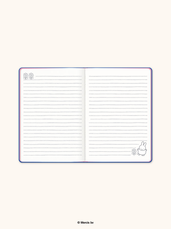Miffy Dreamy Petals Hardcover Notebook with Enamel Bookmark