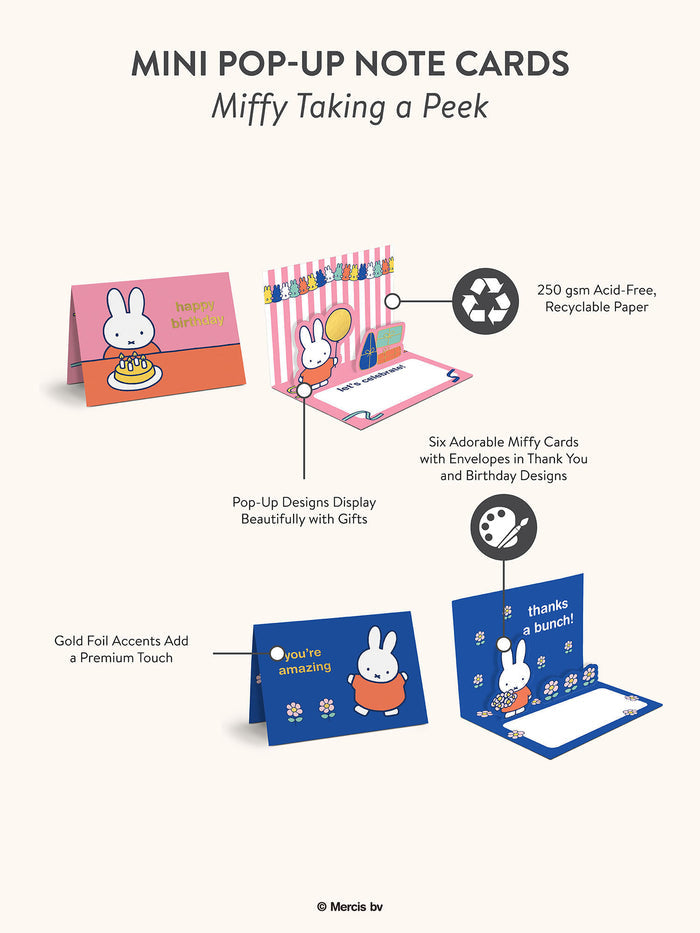 Miffy Dreamy Petals Mini Pop-Up Note Cards