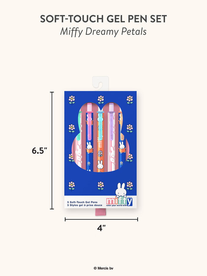 Miffy Dreamy Petals Soft-Touch Gel Pen Set