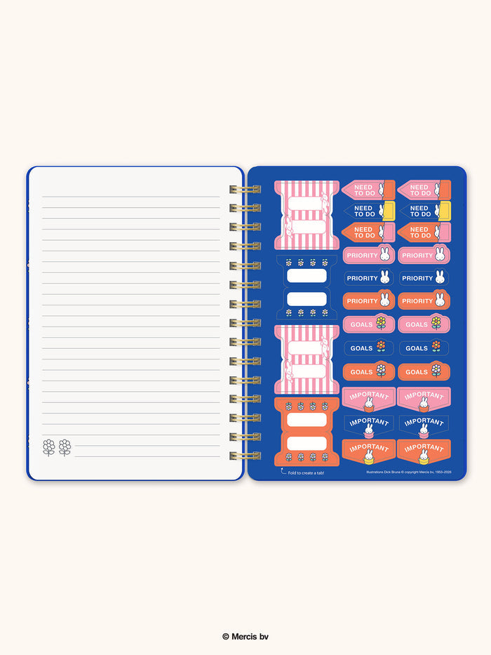 Miffy Taking a Peek Agatha Notebook with Pocket & Stickers
