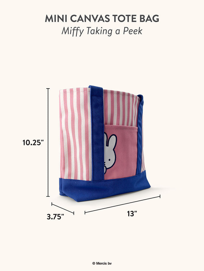 Miffy Taking a Peek Mini Canvas Tote Bag