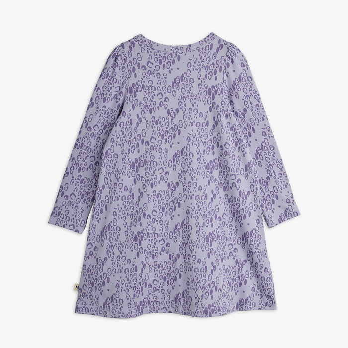 Mini Leopard Long Sleeve Dress (Purple)