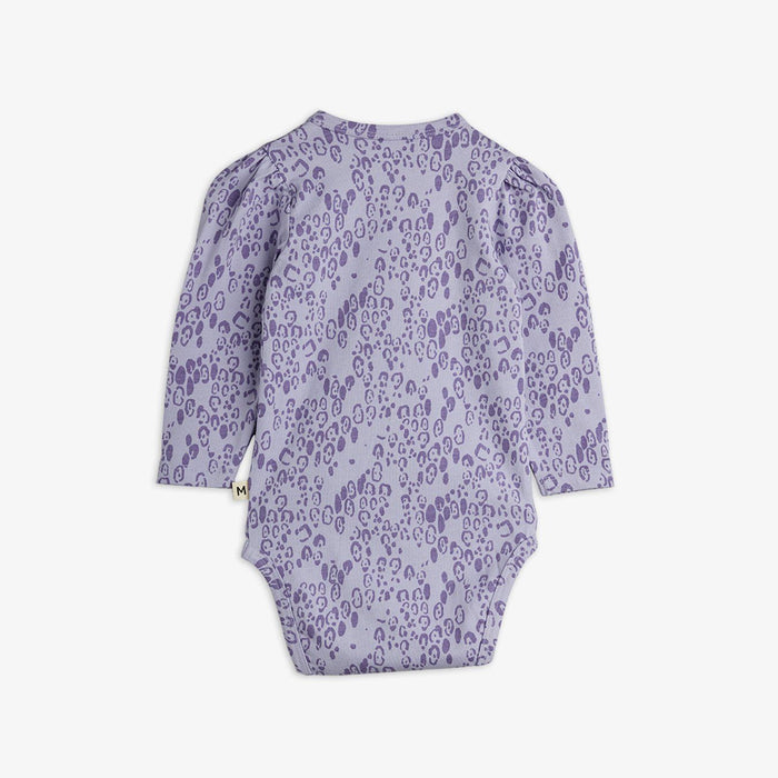 Mini Leopard Long Sleeve Onesie (Purple)