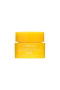 Yellow container of Laneige lip sleeping mask on a white background