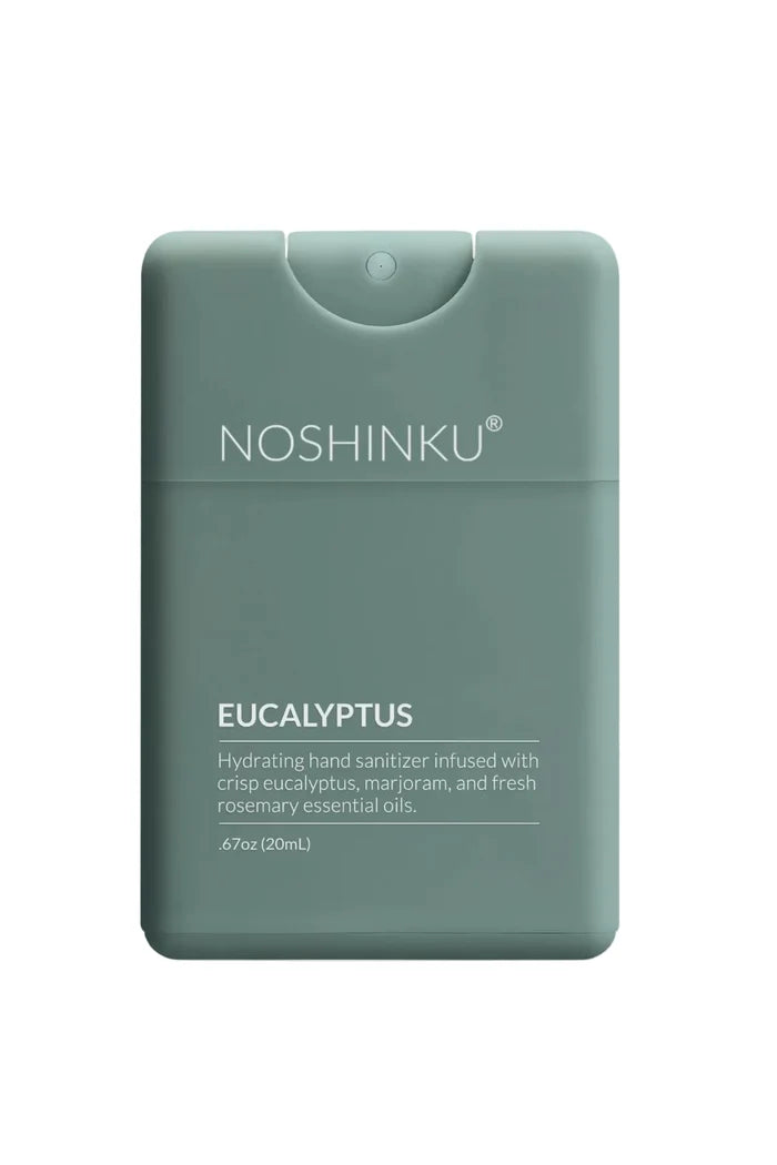 Noshinku Eucalyptus hand sanitizer packaging on a white background
