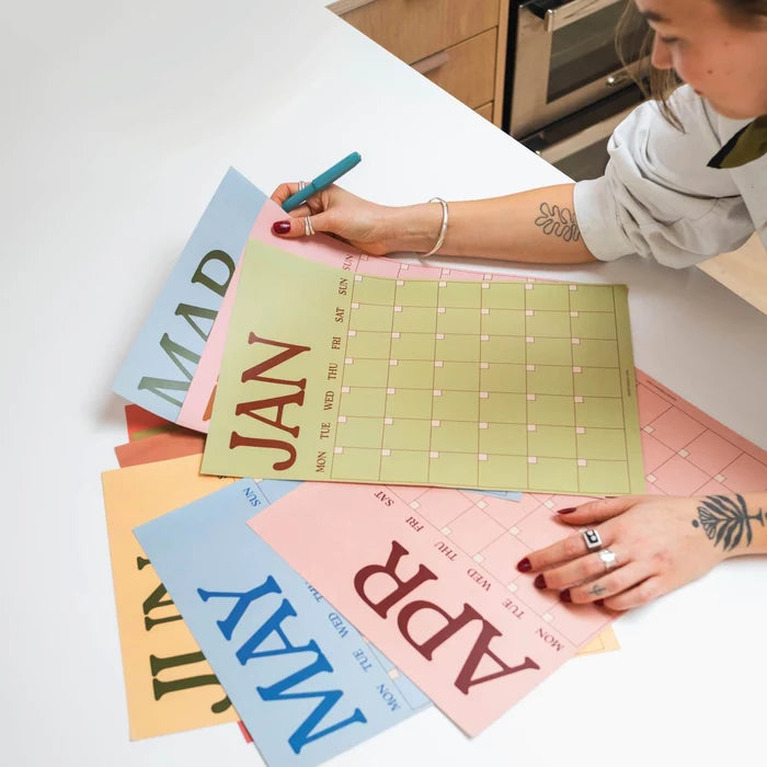 Monthly Undated Wall Planner (Boho Scandi)