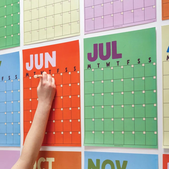 Monthly Undated Wall Planner (Butter & Bold)