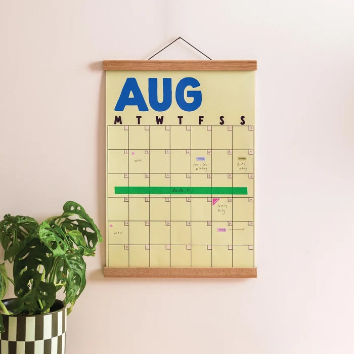 Monthly Undated Wall Planner (Butter & Bold)