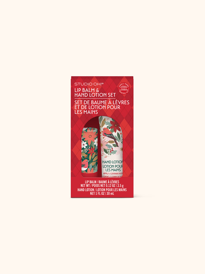 Nature's Celebration Christmas Lip Balm & Hand Lotion Set