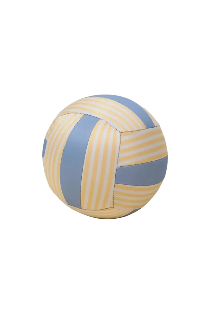 Neoprene yellow and blue volleyball on white background
