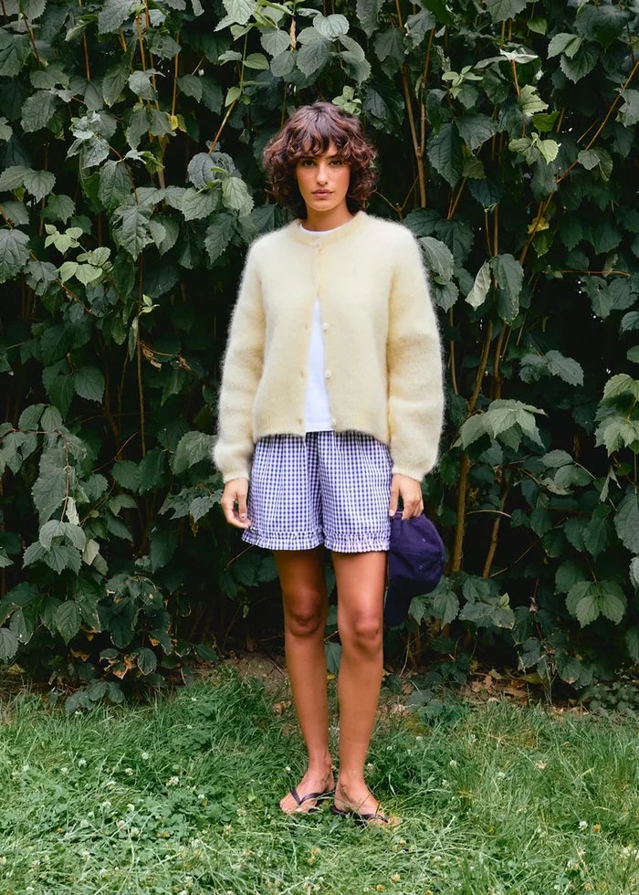 Olivia Mohair Cardigan (Light Yellow)
