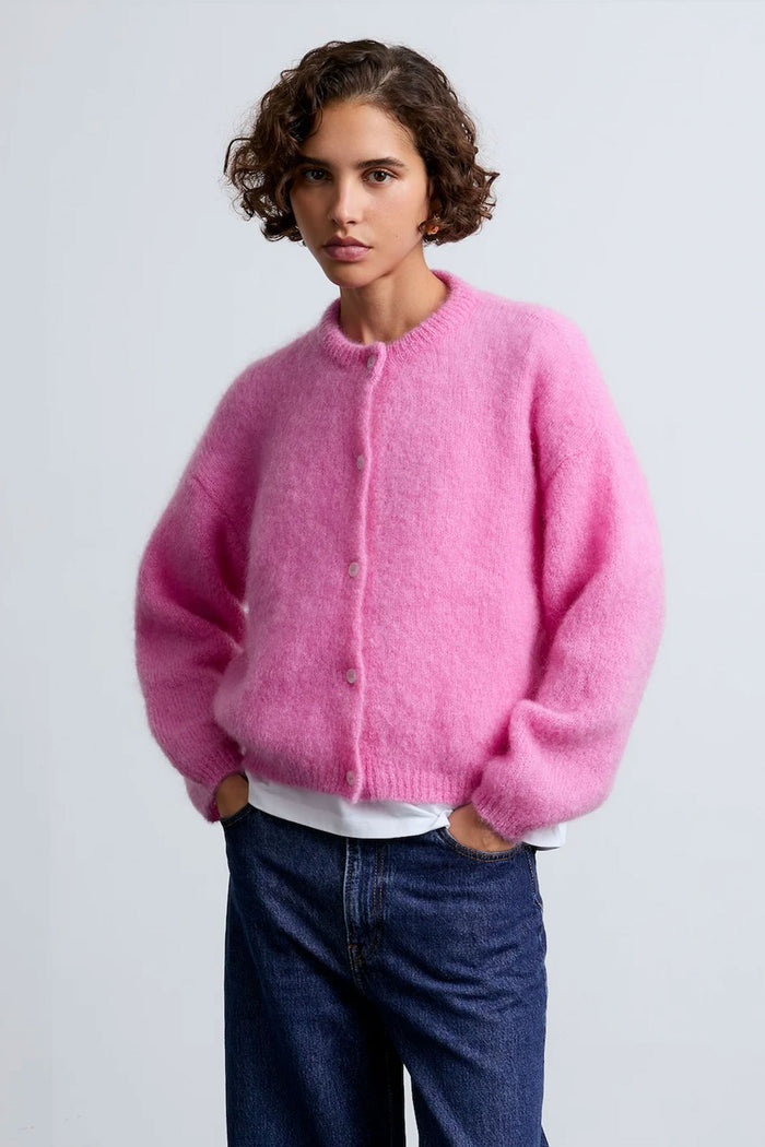 Olivia Mohair Cardigan (Pink)