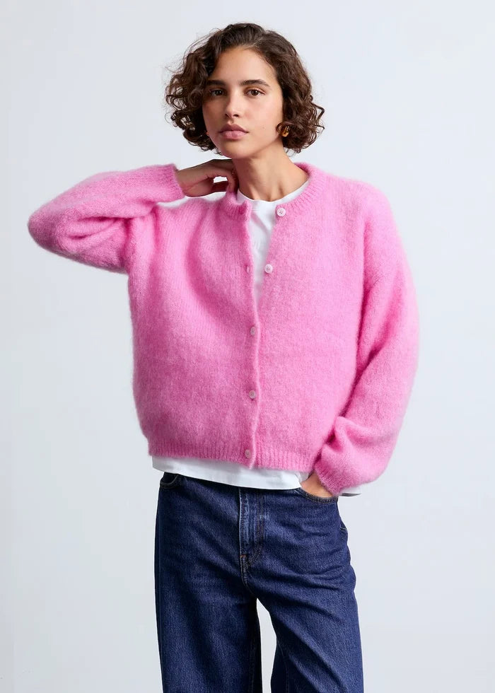 Olivia Mohair Cardigan (Pink)