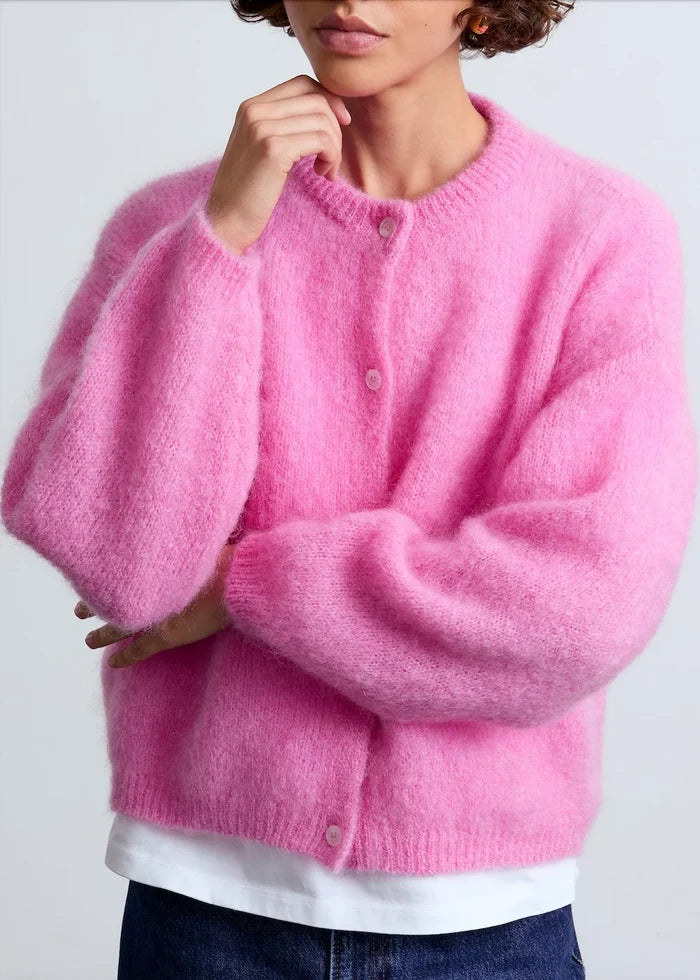 Olivia Mohair Cardigan (Pink)