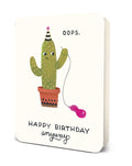 Oops Cactus Deluxe Greeting Card