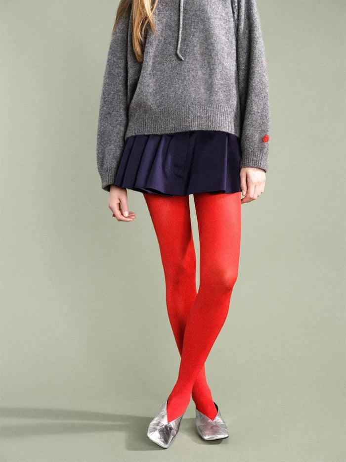 Opaque Tights (Red)