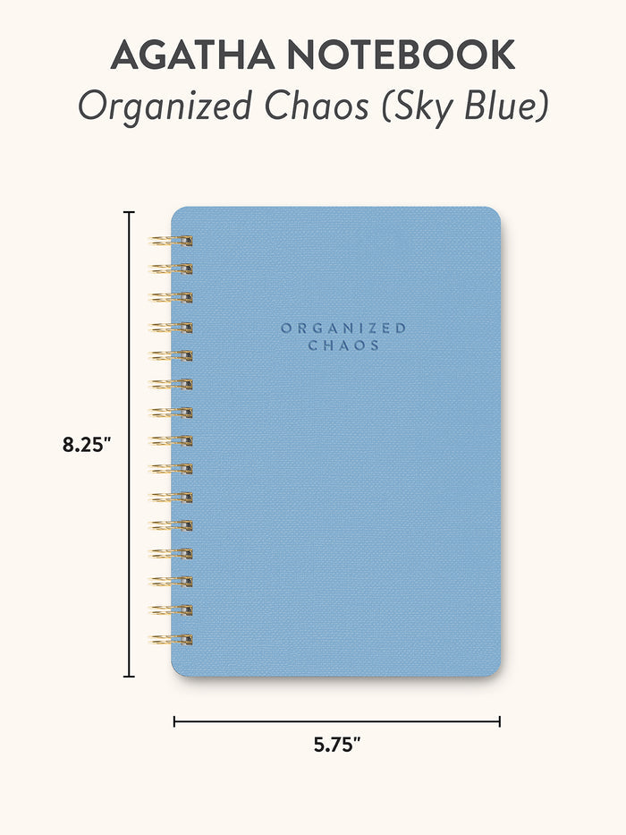 Organized Chaos (Sky Blue) Agatha Notebook