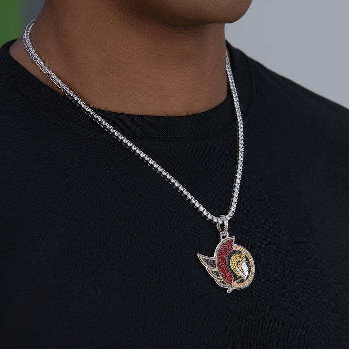 Ottawa Senators Official NHL Logo Pendant in White Gold