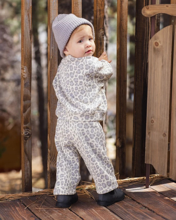 Oversized Sweatshirt (Blue Leopard)