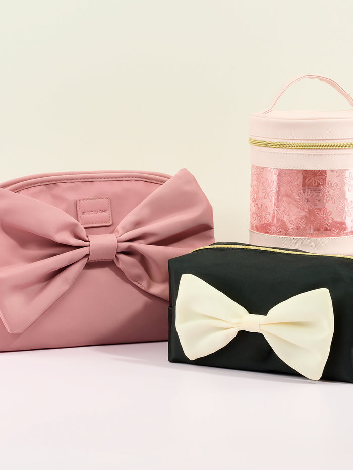Palazzo Black Louise Bow Cosmetic Bag