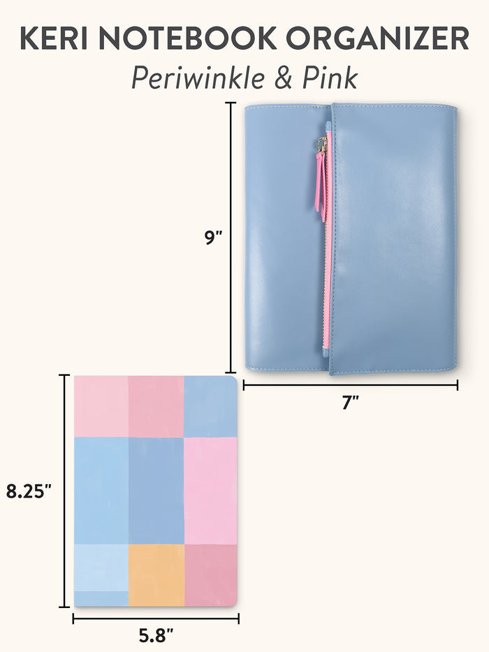Periwinkle & Pink Keri Notebook and Organizer