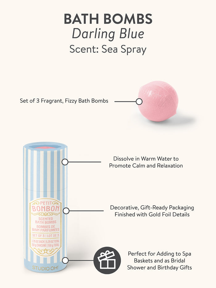 Petit Bon Bon Darling Blue Bath Bombs