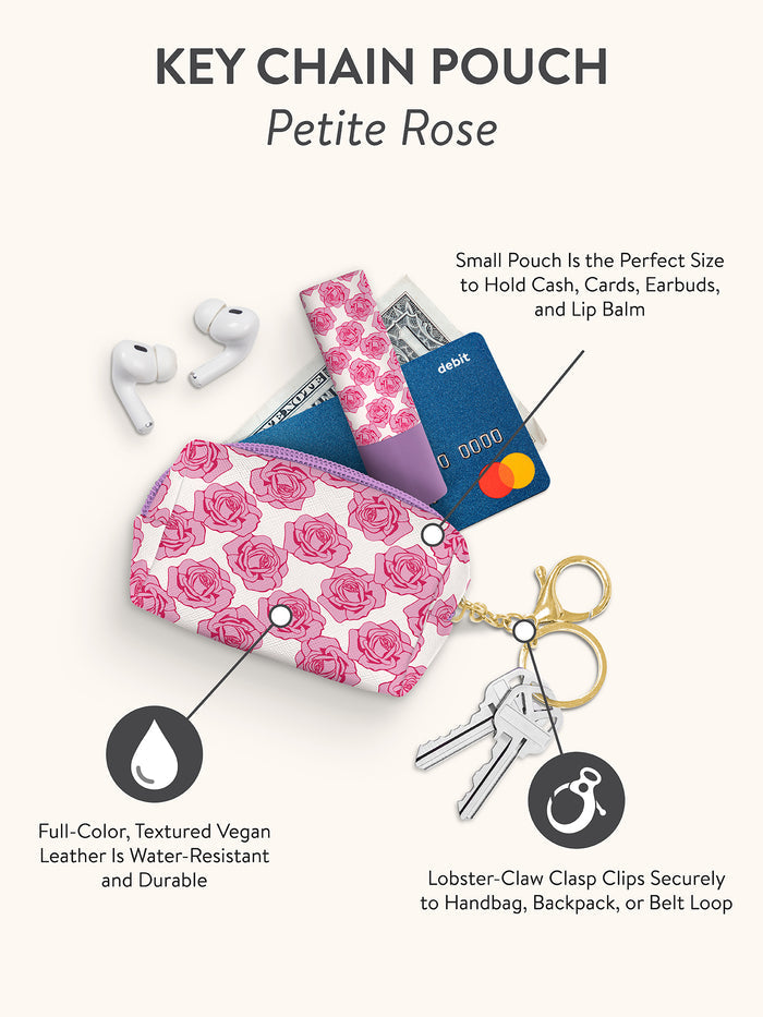 Petite Rose Key Chain Pouch