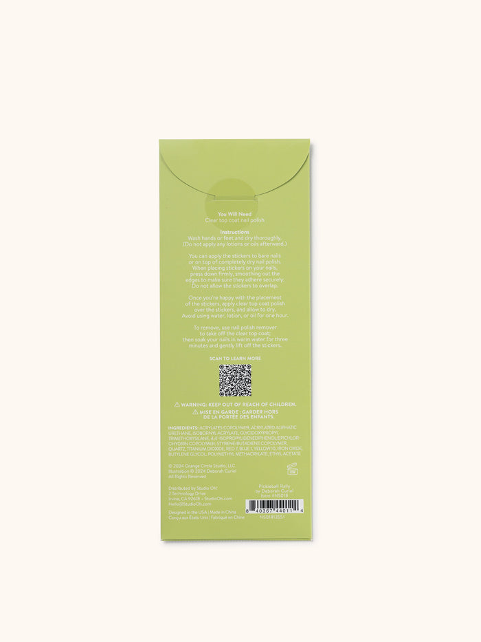 Pickleball Rally Nail Stickers