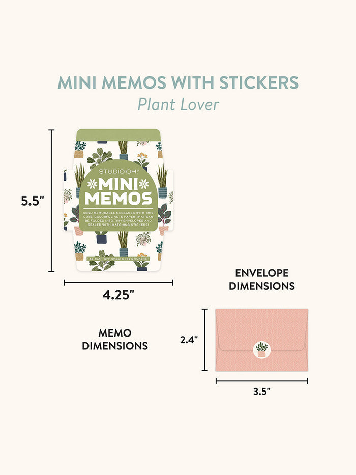 Plant Lover Mini Memo with Stickers